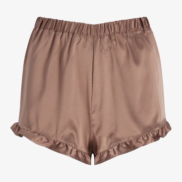 Express Intimates Satin Ruffle Sleep Shorts - Picture 3 of 3